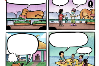 ceate one page of the web comic