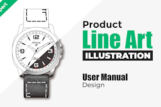 design product line art or manual product instructions