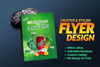 design creative and stylish flyers, posters, and leaflets