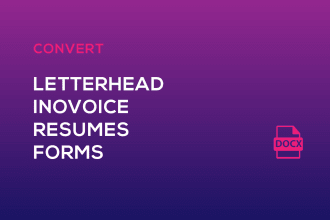 convert letterhead, invoice, resume to microsoft word doc