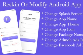 reskin and modify your android application