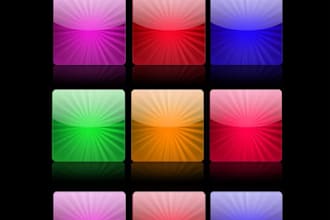 create glossy apple or itune style logo or buttons
