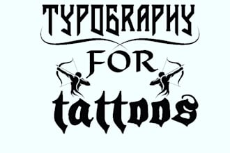 create customs typographic tattoos