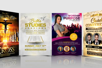 design funeral flyer,  church flyer, posters, brochures, postcards