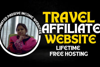 create travel affiliate website for passive income