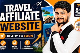 create a travel affiliate website or travel agency website