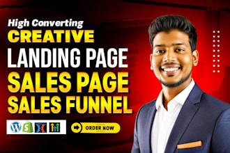 design a modern landing page, sales page or sales funnel