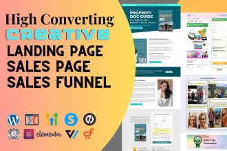 design a modern landing page, sales page or sales funnel