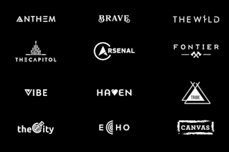 design a clean vintage typography logo for your brand
