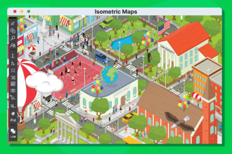 draw a unique vector or isometric map