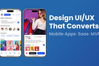 design conversion focused UI UX for your mobile or saas app