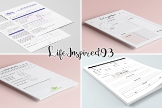 design forms or worksheets