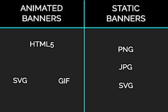 design an animated banner or static