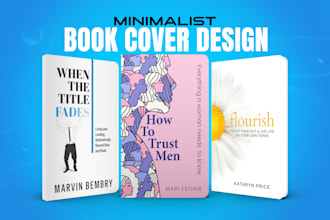 do minimalist book cover, ebook cover design for any genre