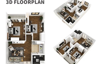 model 3d floorplan, site plan very good