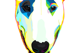 make colorful pop art illustration of your dog or cat