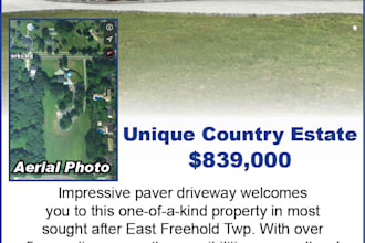 design a print ready real estate ad
