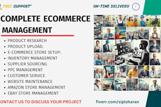 provide complete ecommerce store management service for you
