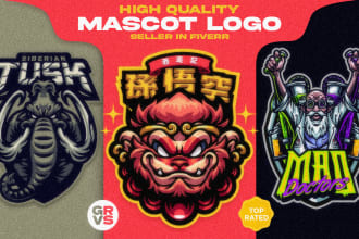 make a professional mascot logo design for esports and sport