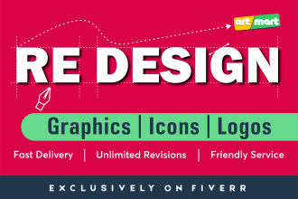 design, redesign, recreate, edit logo and any graphics
