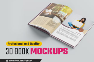 create realistic 3d book mockups for KDP, ebooks, and marketing