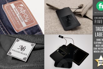 design hang tags, clothing labels,  care label, neck labels