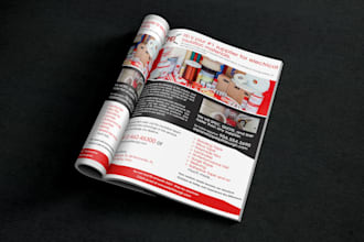 design creative magazine pages and ad for your business