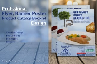 design flyer brochure banner leaflet postcard or youtube thumbnail