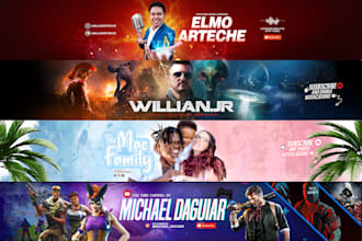 design youtube banners and logo