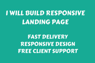 design wordpress responsive landing page or squeeze page