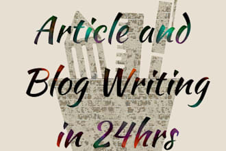 write original articles and blogs