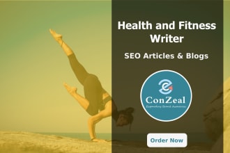 do SEO article writing on health and fitness