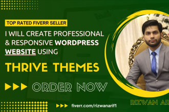 create responsive wordpress website with thrive architect and thrive themes