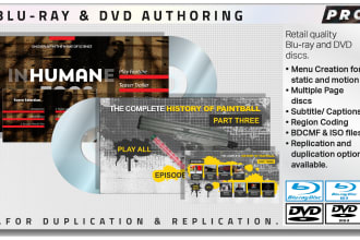 design and author a retail quality blu ray or dvd disc