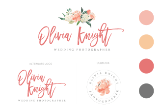 design a watercolor logo and brand kit