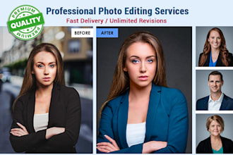 do photo retouching, photo editing, background change, color change