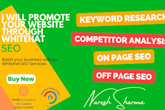 promote your website through whitehat SEO