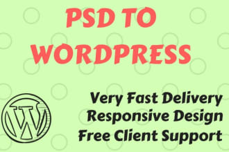 convert psd to wordpress in 2 hours