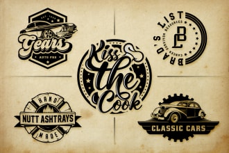 do retro vintage hipster modern creative logo design