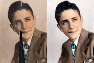 restore, repair, fix and colorize your old damaged photos