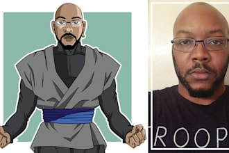 draw you in dragon ball manga anime style
