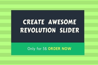 fix or create responsive animated revolution slider in 2 hours