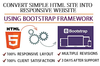 convert a simple HTML page into fully responsive webpage
