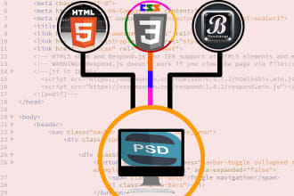 convert psd to html with responsive web site