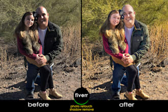 do photos retouching resize shadow remove