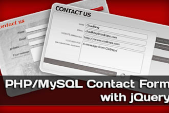 create a php contact form and registration form