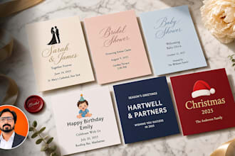 design a christmas card, greeting card, or invitation card