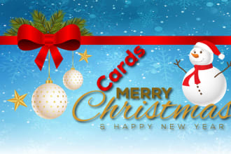 design a christmas card, greeting card, or invitation card