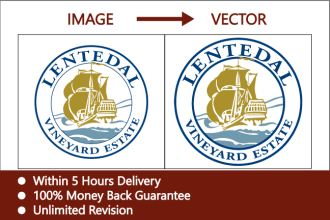 convert jpg, png, raster image to vector within 5 hours