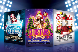 design flyer for christmas event